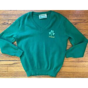Traditional Craft Woman’s Mens Green Sweater Ireland 40, M-L